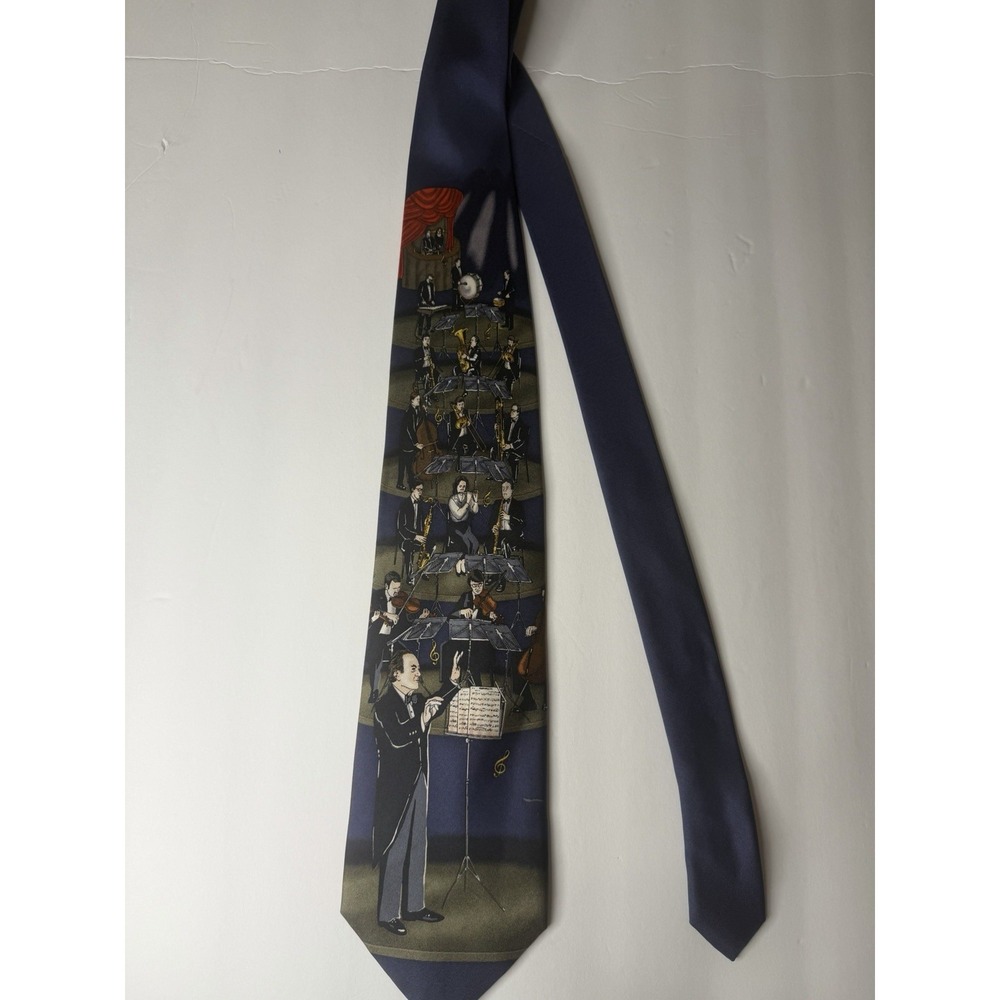 Utopia 100% Silk Orchestra Conductor Novelty Tie‎ 60" Classic Width - Picture 5 of 13